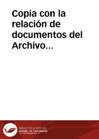 Copia con la relación de documentos del Archivo General Militar de Segovia, entre 1833 y 1850, que se consideran sin ningún valor. | Biblioteca Virtual Miguel de Cervantes