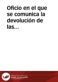 Oficio en el que se comunica la devolución de las cuentas justificativas de las 1.250 pesetas, libradas para satisfacer el alquiler de los terrenos ocupados en Garray por las excavaciones de Numancia. Al mismo tiempo, se solicita la remisión de los recibos firmados por los propietarios de dichos terrenos. | Biblioteca Virtual Miguel de Cervantes