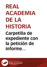 Carpetilla de expediente con la petición de informe del Director General de Instrucción pública sobre la Iglesia de San Salvador de Guetaria. | Biblioteca Virtual Miguel de Cervantes