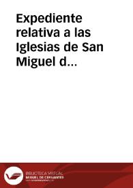 Expediente relativa a las Iglesias de San Miguel de Lillo y Santa Mª del Naranco. | Biblioteca Virtual Miguel de Cervantes