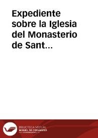 Expediente sobre la Iglesia del Monasterio de Santa María de Gradefes (León) | Biblioteca Virtual Miguel de Cervantes