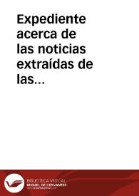 Expediente acerca de las noticias extraídas de las actas de la Real Academia de la Historia acerca de la inspección de antigüedades y comisiones de monumentos correspondientes a los años, 1870, 1874, 1875 y 1876 | Biblioteca Virtual Miguel de Cervantes