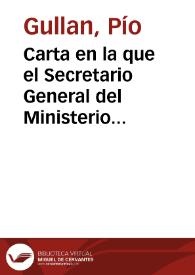 Carta en la que el Secretario General del Ministerio de Estado comunica al Secretario de la Real Academia de la Historia que tiene en su poder la caja con las monedas que será remitida al Ministro de España en Constantinopla para que haga entrega de ella al Sr. Mordtmann. | Biblioteca Virtual Miguel de Cervantes