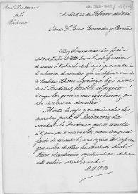 Borrador de la carta remitida a la viuda de Álvarez Aguiñiga adjuntándole el informe que sobre el monetario legado por su marido ha realizado el Anticuario de la Real Academia de la Historia. | Biblioteca Virtual Miguel de Cervantes