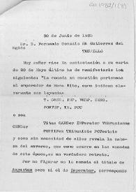 Minuta de la carta en la que se incluye el informe realizado sobre la moneda romana de oro hallada en Ibahernando. | Biblioteca Virtual Miguel de Cervantes