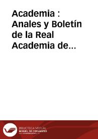 Academia : Anales y Boletín de la Real Academia de Bellas Artes de San Fernando. Núm. 23, segundo semestre de 1966 | Biblioteca Virtual Miguel de Cervantes