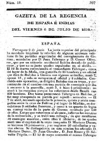 Gaceta de la Regencia de España e Indias. Año 1810. Núm. 42, 6 de julio de 1810 | Biblioteca Virtual Miguel de Cervantes