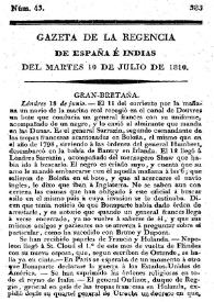 Gaceta de la Regencia de España e Indias. Año 1810. Núm. 43, 10 de julio de 1810 | Biblioteca Virtual Miguel de Cervantes