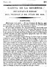 Gaceta de la Regencia de España e Indias. Año 1810. Núm. 44, 13 de julio de 1810 | Biblioteca Virtual Miguel de Cervantes