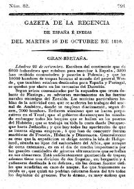 Gaceta de la Regencia de España e Indias. Año 1810. Núm. 82, 16 de octubre de 1810 | Biblioteca Virtual Miguel de Cervantes