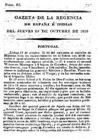 Gaceta de la Regencia de España e Indias. Año 1810. Núm. 86, 25 de octubre de 1810 | Biblioteca Virtual Miguel de Cervantes