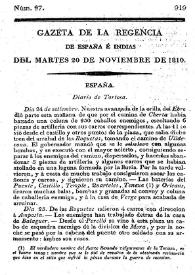 Gaceta de la Regencia de España e Indias. Año 1810. Núm. 97, 20 de noviembre de 1810 | Biblioteca Virtual Miguel de Cervantes