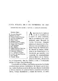 Junta pública de 3 de noviembre de 1940 : recepción del Excmo. y Revmo. P. Luciano Serrano / M. López Otero | Biblioteca Virtual Miguel de Cervantes