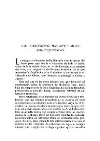 Las inscripciones más antiguas de Asia descifradas / P. Enrique Heras, S. L. | Biblioteca Virtual Miguel de Cervantes