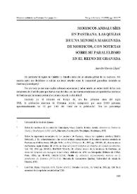 Moriscos andalusíes en Pastrana. Las quejas de una minoría marginada de moriscos, con noticias sobre su paralelismo en el Reino de Granada / Aurelio García López | Biblioteca Virtual Miguel de Cervantes