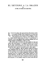 El retorno a la imagen / por Ángel Alvárez de Miranda | Biblioteca Virtual Miguel de Cervantes