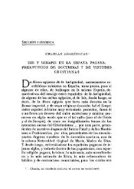 Isis y Serapis en la España pagana : preanuncios de doctrinas y de virtudes cristianas. Charlas académicas / Elías Tormo | Biblioteca Virtual Miguel de Cervantes