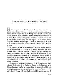 La generosidad de D. Fernando Guitarte | Biblioteca Virtual Miguel de Cervantes