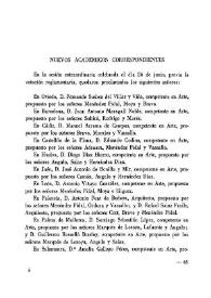 Academia : Boletín de la Real Academia de Bellas Artes de San Fernando. Primer semestre 1972. Número 34. Nuevos académicos correspondientes | Biblioteca Virtual Miguel de Cervantes