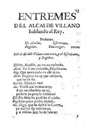 Entremes del Alcalde villano hablando al Rey | Biblioteca Virtual Miguel de Cervantes