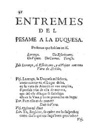 Entremes del pesame a la Duquesa | Biblioteca Virtual Miguel de Cervantes