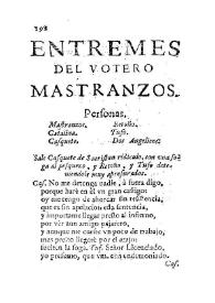 Entremes del votero mastranzos | Biblioteca Virtual Miguel de Cervantes