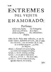 Entremes del vejete enamorado | Biblioteca Virtual Miguel de Cervantes