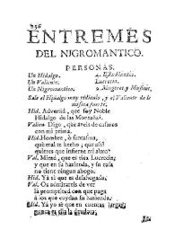 Entremes del nigromantico | Biblioteca Virtual Miguel de Cervantes