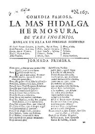 Comedia famosa La más hidalga hermosura | Biblioteca Virtual Miguel de Cervantes