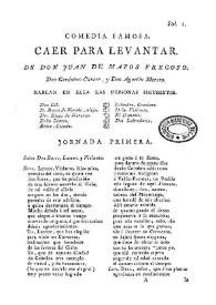 Caer para levantar / Agustín Moreto, edición crítica de Natalia Fernández Rodríguez | Biblioteca Virtual Miguel de Cervantes