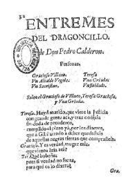 Entremes del Dragonzillo / de Don Pedro Calderón | Biblioteca Virtual Miguel de Cervantes