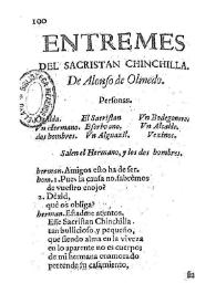 Entremes del Sacristan Chinchilla / De Alonso de Olmedo | Biblioteca Virtual Miguel de Cervantes