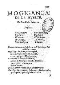 Mogiganga de la muerte / De Don Pedro Calderon | Biblioteca Virtual Miguel de Cervantes