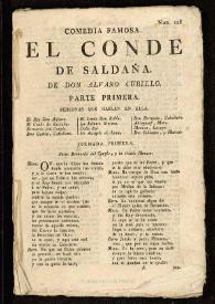 El conde de Saldaña. Primera parte / de Don Alvaro Cubillo | Biblioteca Virtual Miguel de Cervantes