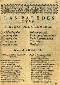 Las paredes oyen | Biblioteca Virtual Miguel de Cervantes