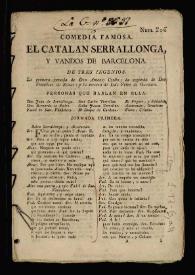 Comedia famosa, El catalán Serrallonga y vandos de Barcelona | Biblioteca Virtual Miguel de Cervantes