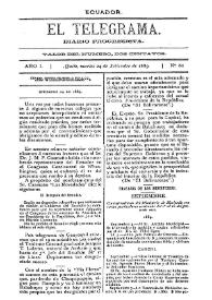 El Telegrama : diario progresista. Año I, núm. 62, martes 24 de septiembre de 1889 | Biblioteca Virtual Miguel de Cervantes