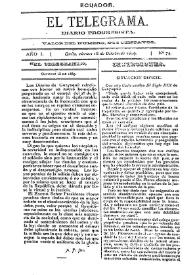 El Telegrama : diario progresista. Año I, núm. 74, viernes 18 de octubre de 1889 | Biblioteca Virtual Miguel de Cervantes