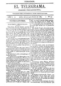 El Telegrama : diario progresista. Año I, núm. 79, viernes 25 de octubre de 1889 | Biblioteca Virtual Miguel de Cervantes