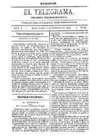 El Telegrama : diario progresista. Año I, núm. 88, martes 12 de noviembre de 1889 | Biblioteca Virtual Miguel de Cervantes