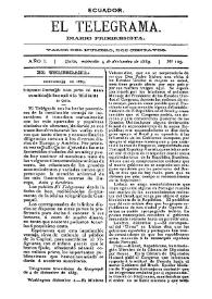 El Telegrama : diario progresista. Año I, núm. 103, miércoles 4 de diciembre de 1889 | Biblioteca Virtual Miguel de Cervantes