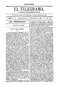 El Telegrama : diario progresista. Año I, núm. 105, viernes 6 de diciembre de 1889 | Biblioteca Virtual Miguel de Cervantes