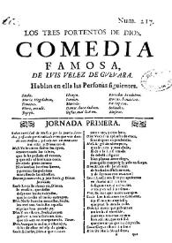 Los tres portentos de Dios. Comedia famosa / de Luis Velez de Guevara | Biblioteca Virtual Miguel de Cervantes