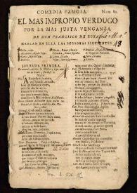 Comedia famosa. El mas impropio verdugo por la mas justa venganza / de don Francisco de Roxas | Biblioteca Virtual Miguel de Cervantes