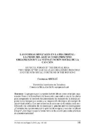 Las formas musicales en la era digital: La crisis del álbum como principio organizador y la nueva función de la canción = Musical Forms in the Digital Era:The  Crisis of the Album as an Organising Princicple and the New Social Functions of the Pop Song / Constanza Abeillé | Biblioteca Virtual Miguel de Cervantes