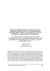 El impacto del contexto histórico en la escenificación de "Julius Caesar" (Deborah Warner, 2005) y "Troilus and Cressida" (Declan Donnellan, 2008): estudio comparado = The Impact of the Historical Context in the Performance of "Julius Caesar (Deborah Warner, 2005) and "Troilus and Cressida (Declan Donnella, 2008): Comparative Study / Marina Coma | Biblioteca Virtual Miguel de Cervantes