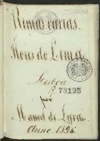 Rimas varias flores do Lima / composta por Diogo Bernardes | Biblioteca Virtual Miguel de Cervantes