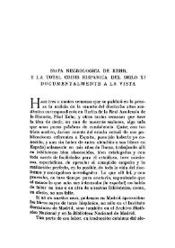 Nota necrológica de Kehr, y la total crisis hispánica del siglo XI, documentalmente a la vista / Elías Tormo | Biblioteca Virtual Miguel de Cervantes