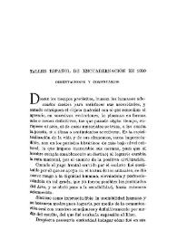 Taller español de encuadernación en 1050 : Observaciones y comentarios / V. Castañeda | Biblioteca Virtual Miguel de Cervantes