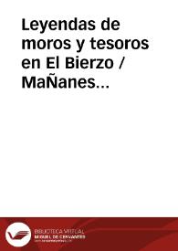 Leyendas de moros y tesoros en El Bierzo / MaÑanes Perez, Tomás | Biblioteca Virtual Miguel de Cervantes